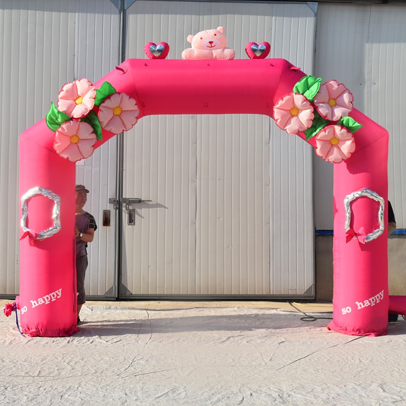 茅箭粉色婚礼拱门